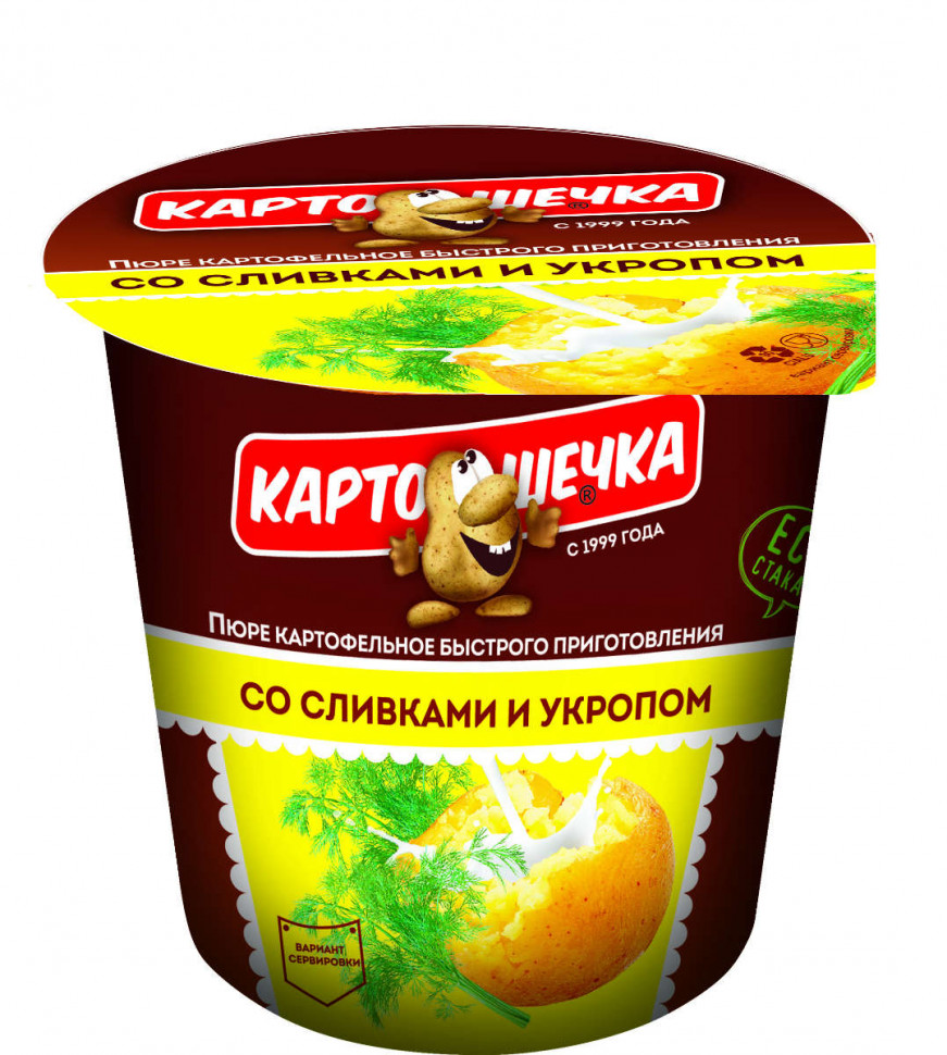 Пюре картофельное Картошечка со сливками и укропом 38гр