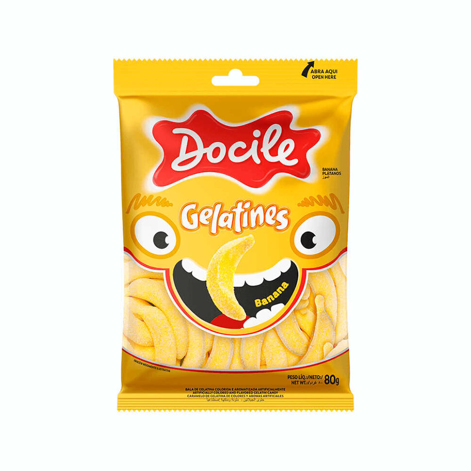Жевательный мармелад DOCILE BANANA БАНАН со вкусом банана 80 г