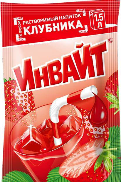 Напиток растворимый Invite Клубника 12 г