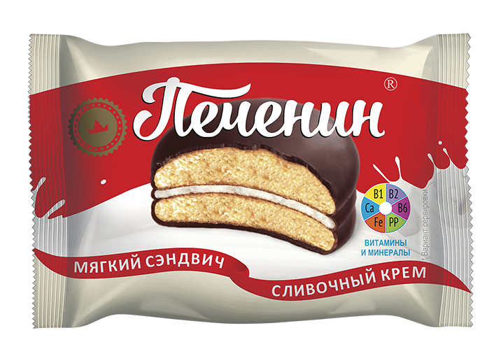 Печенье сдобное "Печенин" со сливочным кремом в глазури 2 кг  