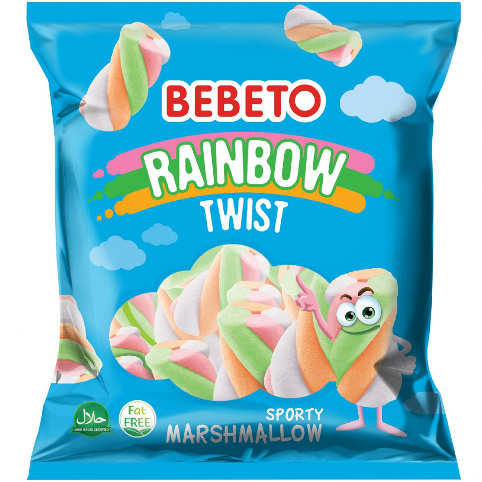 СУФЛЕ МАРШМЕЛЛОУ BEBETO RAINBOW TWIST со вкусом ванили  60 г