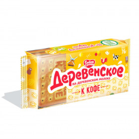 Печенье сахарное Деревенское к кофе для детского питания 76 гр  
