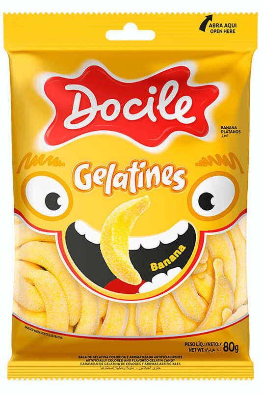 Жевательный мармелад DOCILE BANANA БАНАН со вкус банана 80 г