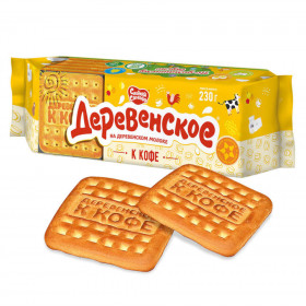 Печенье сахарное Деревенское к кофе для детского питания 230 гр 