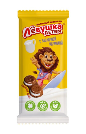 Шоколад Левушка детям с молочной начинкой 85 г