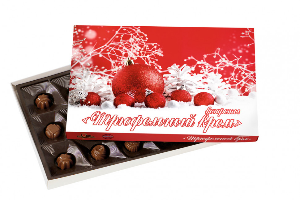 Конфеты Шоколеди Трюфельный крем в молочной глазури (красный) Новый год 150 гр
