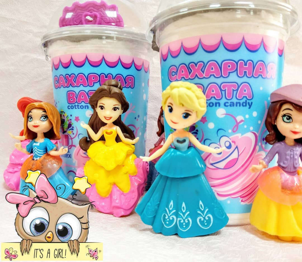 Сахарная вата "Cotton Candy" 20г с подарком "Микс 3"  