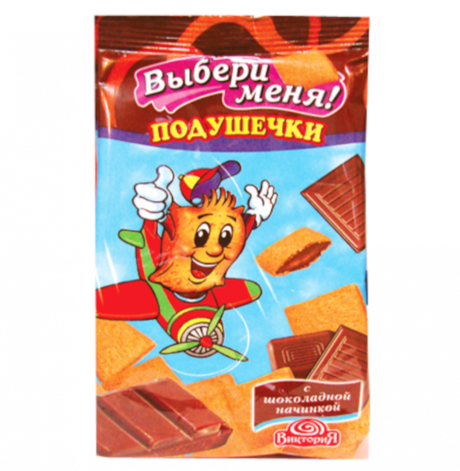 Сухие завтраки ВМ подушечки с начинкой вкус шоколада 100гр х 30шт