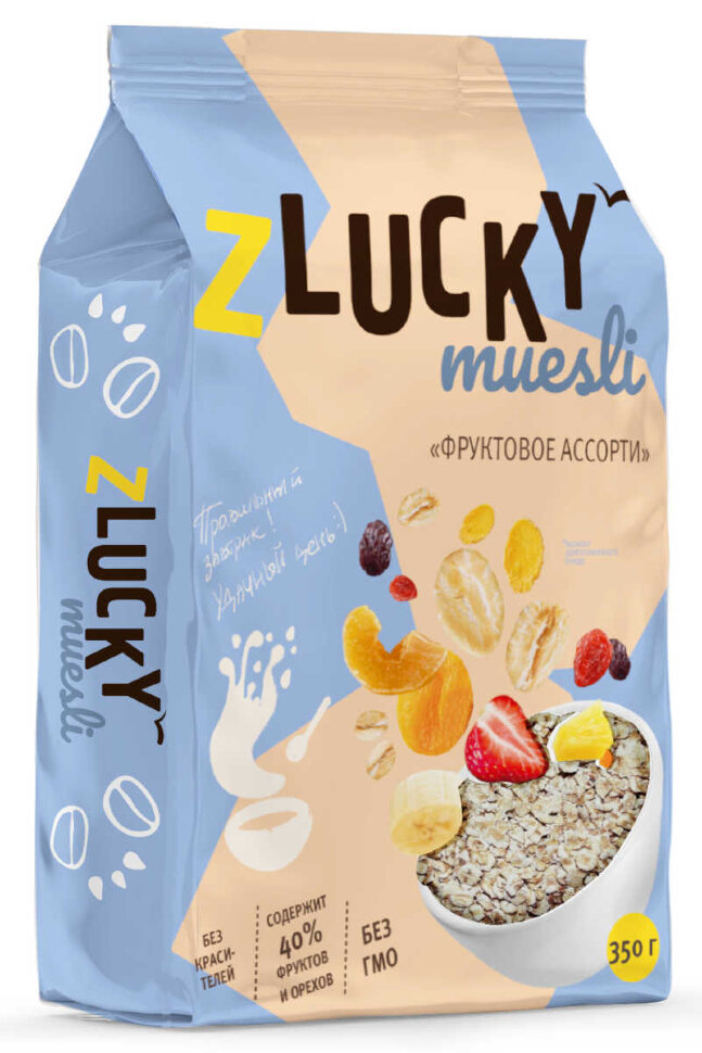 Мюсли Z LUCKY Фруктовое ассорти 350 г