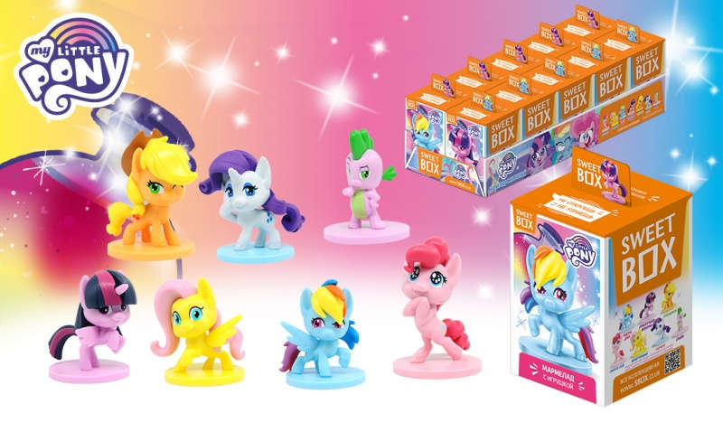 Мармелад с игрушкой в коробке СВИТБОКС MY LITTLE PONY ЧИБИ 10гр  
