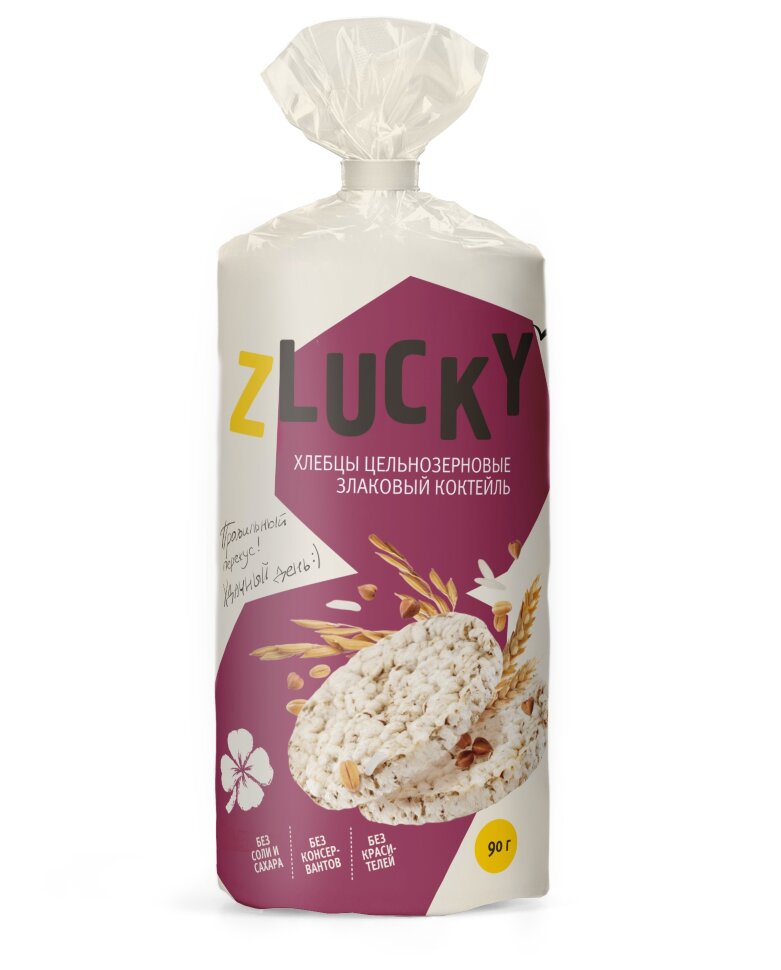 Хлебцы Z LUCKY злаковый коктейль 90 г 