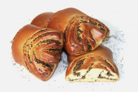 Сдобная булка Баттерфляй Гребешок с маковой начинкой 1,75кг 
