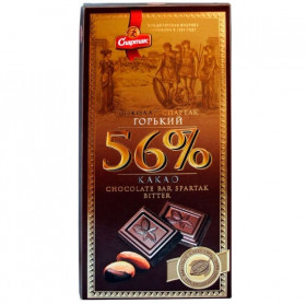 Шоколад горький 56% 90 г пенал
