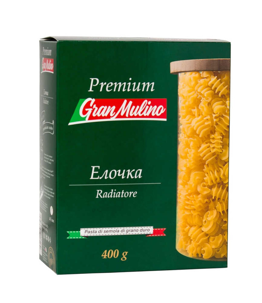 Макароны Granmulino Премиум Ёлочка  400г КВАНТ 5 шт