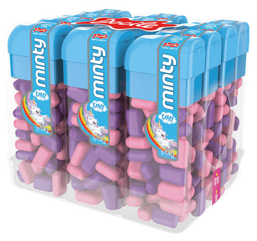 Конфеты DOCILE MINTY UNI со вкусом винограда и тутти-фрутти 14 г