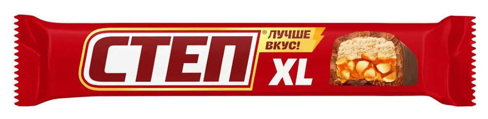 Батончик Степ XL нуга, арахис, карамель 65 г