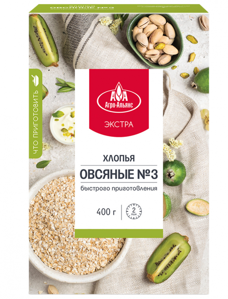 Хлопья овсяные №3  400 гр 