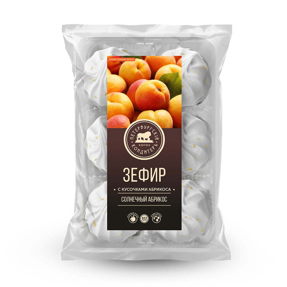 Зефир Солнечный абрикос с кусочками абрикоса 310 г КВАНТ 4 шт