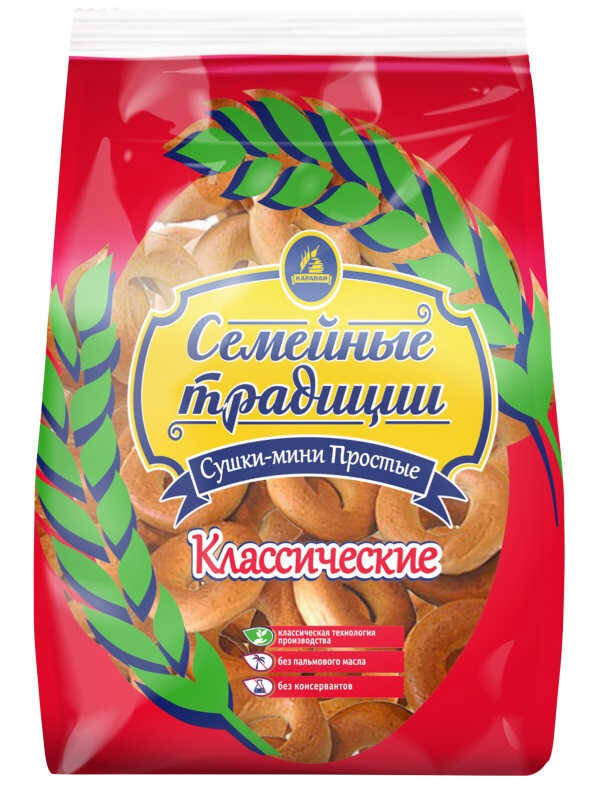 Сушки-мини простые Семейные традиции 200 г 
