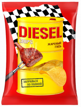 Чипсы Turbo Diesel со вкусом жареного гуся 120 г 
