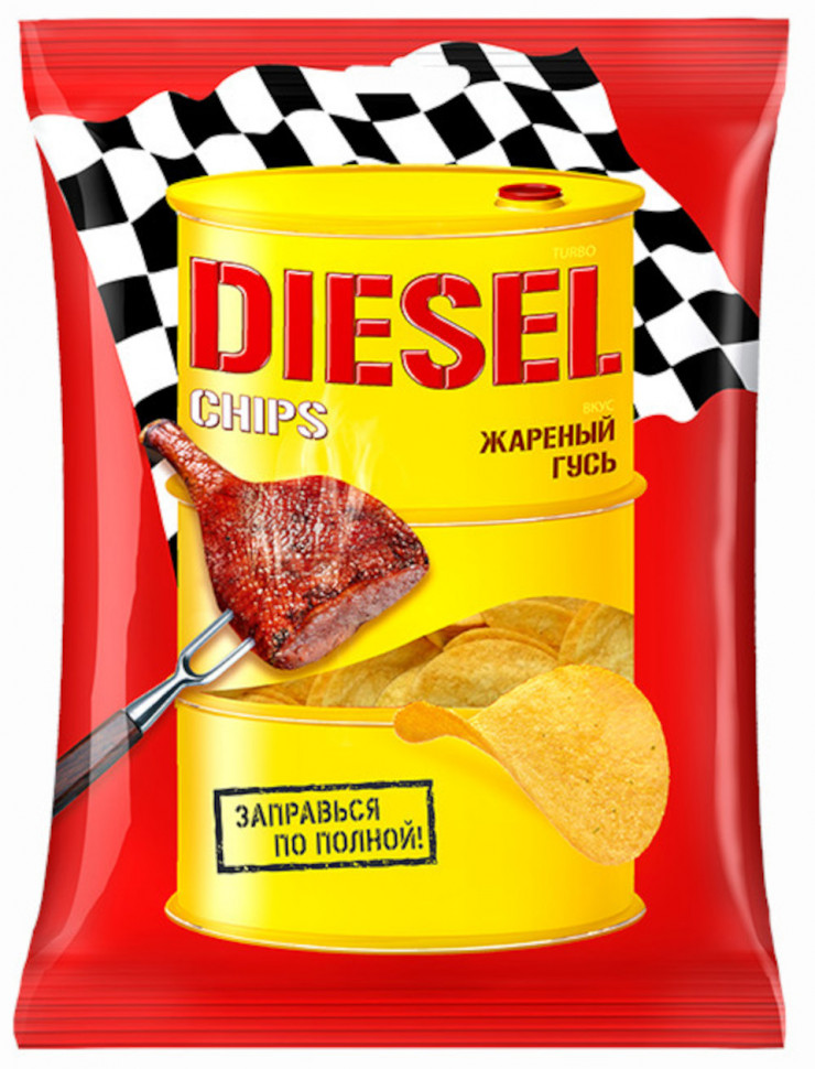 Чипсы Turbo Diesel со вкусом жареного гуся 120 г 