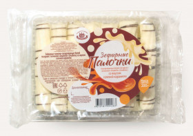 Зефирные палочки глазированные белой глазурью с начинкой Anabelle со вкусом соленой карамели 200гр х 24шт 