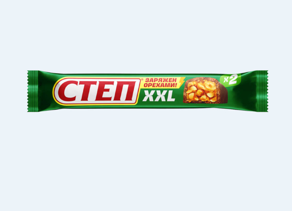 Конфеты Степ XXL с арахисом фундуком и карамелью 70гр х 20шт